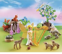 PLAY5451 - Fée de la musique avec animaux de la fôret  et accesoires PLAYMOBIL - Contient : 60 Pièces
