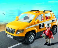 PLAY5470 - Chef de Chantier avec Véhicule d'intervention et accessoires - Contient : 38 Pièces