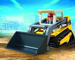 PLAY5471 - Mini-Chargeur sur chenille avec ouvrier PLAYMOBIL - Contient : 5 Pièces