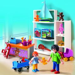 PLAY5488 - Magasin de jouets avec vendeur , personnage et accessoires - Contient : 51 Pièces