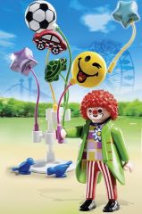 PLAY5546 - Clown PLAYMOBIL avec 6 Ballons et accessoires - Contient : 24 Pièces