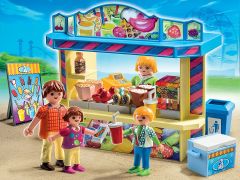 PLAY5555 - Stand De Friandises avec personnages et accessoires PLAYMOBIL - Contient : 53 Pièces