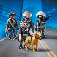 PLAY5565 - Commando PLAYMOBIL avec chien et accessoires - Contient : 27 Pièces