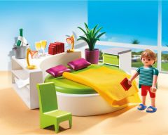 PLAY5583 - Chambre avec lit rond , 1 personnage et accessoires - Contient : 34 Pièces