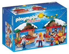 PLAY5587 - Marché de Noël Playmobil - Contient : 83 Pièces