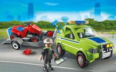 PLAY6111 - Paysagiste avec Tondeuse , Véhicule et accesssoires PLAYMOBIL - Contient : 61 Pièces
