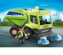 PLAY6112 - Agent de voirie avec balayeuse et accessoires PLAYMOBIL