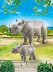 PLAY6638 - Femelle Rhinocéros  avec son petit