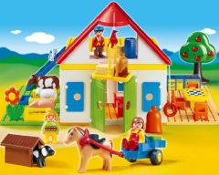 PLAY6750 - Grand Coffret de la ferme avec animaux, personnage et accessoires PLAYMOBIL - Contient : 40 Pièces