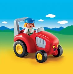 PLAY5794 - Agricultrice PLAYMOBIL  avec son Tracteur - Contient : 2 Pièces
