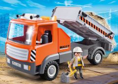 PLAY6861 - Camion de chantier avec figurine et accessoires PLAYMOBIL Contient : 40 pièces