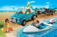 PLAY6864 - Figurine avec voiture,  porte bateau et bateau PLAYMOBIL