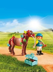 PLAY6971 - Poney PLAYMOBIL à décorer avec des Papillons