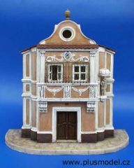 PLS017 - Façade de maison 22x5cm en plâtre à monter et peindre et accessoires