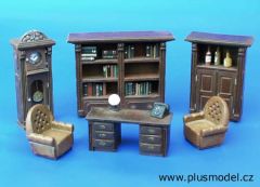 PLS093 - Ensemble en miniature de 6 meubles de maison à assembler et à peindre