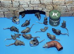 PLS171 - Ensemble de 25 rats miniatures à peindre façade vendue séparément