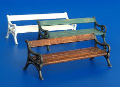 PLS206 - Ensemble de 3 bancs miniatures de longueur 60 mm à assembler et à peindre pour diorama