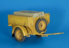 PLS257 - Kit à assembler et à peindre d'une remorque militaire allemande SH AH 53 miniature pour maquette