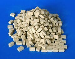 PLS4003 - Lot de petits pavés rectangle couleur beige clair pour maquette