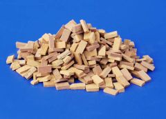 PLS4020 - Lot de briques beiges et rouges miniatures pour maquette