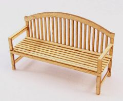 PLS427 - Banc en bois miniature en kit à assembler de dimensions 50x16 mm et de hauteur 30mm