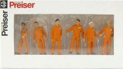 PREI68212 - Ensemble de 6 personnages en cote orange