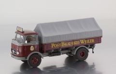 PRX12155 - Camion 4x2 MERCEDES BENZ LP911 baché aux couleurs Post Brauerei