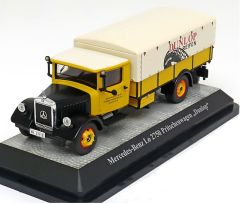 PRX12602 - Camion porteur baché MERCEDES BENZ LO 2750 marquage DUNLOP édité à 500 unités