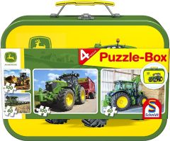 PUZ56497 - Coffret de 4 puzzles 2x60 pieces et 2x100 pièces sur les Tracteur JOHN DEERE