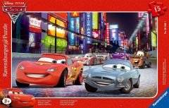 RAV060061 - Puzzle cadre de 15 Pièces 29x19 cm du dessin animé Cars 2