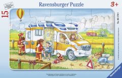 RAV061709 - Puzzle Cadre de 15 Pièces Dimensions : 29x19 cm - Ambulance en service