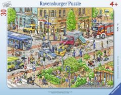 RAV061723 - Puzzle Cadre de 30 Pièces Dimensions: 37x29 cm - Promenade en ville