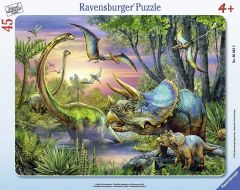 RAV066339 - Puzzle Cadre de 45 Pièces Dimensions : 37x29 cm - Les dinosaures