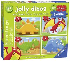 RAV072897 - Boîte 4 Puzzles de 2,3,4,5 Pièces  Les jolies Dinosaures