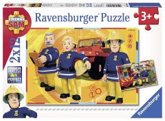 RAV075843 - Boîte 2 Puzzles de 12 Pièces du dessin animé SAM LE POMPIER