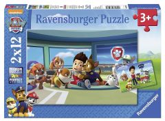 RAV075980 - Boîte 2 Puzzles de 12 Pièces du dessin animé La Pat'Patrouille - Ryder et ses amis