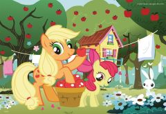 RAV07600 - 2 Puzzles de 12 Pièces du dessin animé Mon Petit Poney - Les secrets de l'amitié Dimensions : 26 x 18 cm