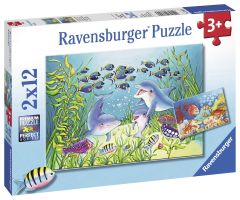 RAV076253 - Boîte 2 Puzzles de 12 pièces sur les fonds Marins
