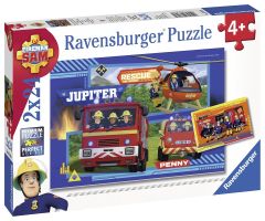 RAV078264 - Boîte 2 Puzzles de 24 Pièces du dessin animé SAM LE POMPIER