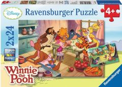 RAV08856 - 2 Puzzles de 24 Pièces du dessin animé Winnie l'ourson Dimensions : 26 x 18 cm