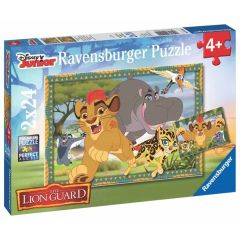 RAV091041 - Boîte 2 Puzzles de 24 Pièces sur le dessin anime DISNEY - La garde du roi lion