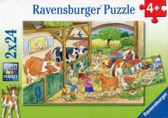 RAV091959 - Boîte 2 Puzzles de 24 Pièces A la ferme