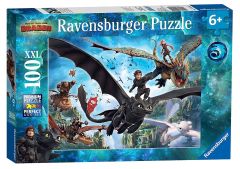 RAV109555 - Puzzle de 100 Pièces du dessin animé Dragons 3