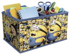RAV11260 - Puzzle 3D de 216 Pièces Boîte de rangement du dessin animé Moi, Moche et méchant 3 Dimensions : 22.6 x 15.6 x 13.4 cm