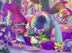 RAV13679 - Puzzle de 100 Pièces du dessin animé  Les Trolls - Magnifiques chevelures Dimensions : 49 x 36 cm