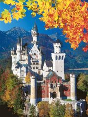 RAV16386 - Puzzle de 1500 Pièces du château de Neuschwanstein en Automne d'Allemagne Dimensions : 60 x 80 cm