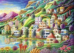 RAV19402 - Puzzle de 1000 Pièces la Ville de rêve Dimensions : 70 x 50 cm