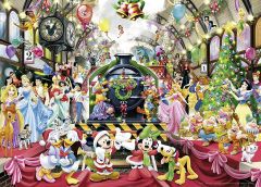 RAV19553 - Puzzle de 1000 Pièces sur DISNEY - Tous à bord pour Noël ! Dimensions : 70 x 50 cm