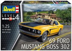 REV07025 - Voiture sportive FORD Mustang Boss 302 de 1969 en kit à peindre et à assembler peinture et colle non incluses