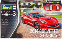 REV07060 - Voiture sportive CHEVROLET Corvette Stingray de 2014 en kit à peindre et à assembler peintures et colle non incluses
